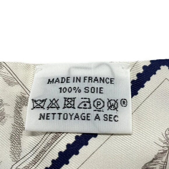 Auth HERMES Twilly - White Blue Scarf - Picture 2 of 5